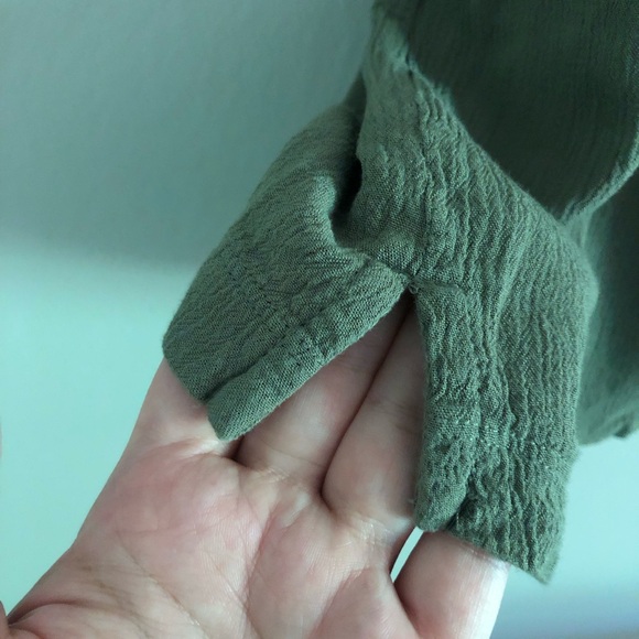 Buffalo David Bitton Plus Size Army Green Short Sleeve Top - Picture 5 of 8